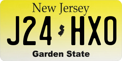 NJ license plate J24HXO