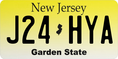 NJ license plate J24HYA