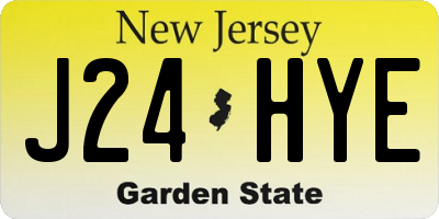 NJ license plate J24HYE
