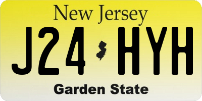 NJ license plate J24HYH