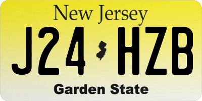 NJ license plate J24HZB