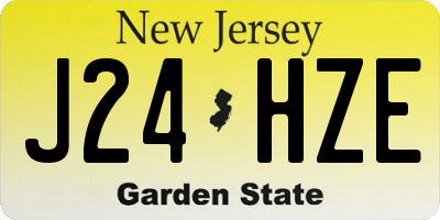 NJ license plate J24HZE