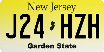 NJ license plate J24HZH
