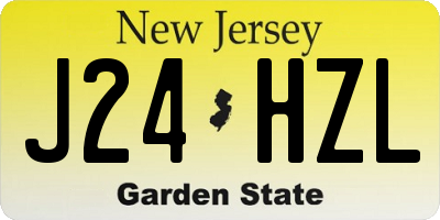 NJ license plate J24HZL