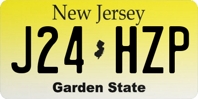 NJ license plate J24HZP