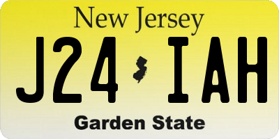 NJ license plate J24IAH