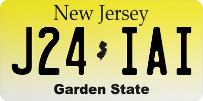 NJ license plate J24IAI