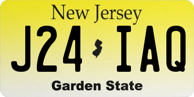 NJ license plate J24IAQ