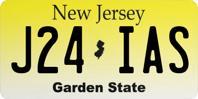 NJ license plate J24IAS