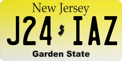 NJ license plate J24IAZ