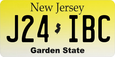 NJ license plate J24IBC