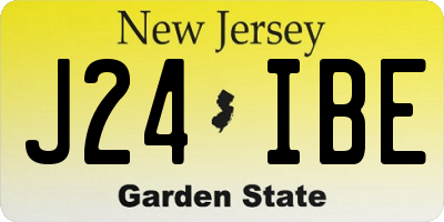 NJ license plate J24IBE