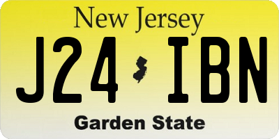 NJ license plate J24IBN