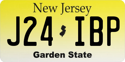 NJ license plate J24IBP