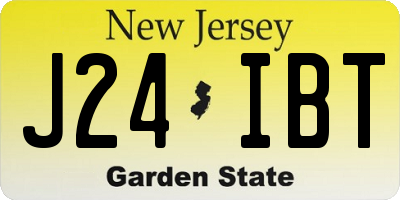 NJ license plate J24IBT