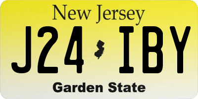 NJ license plate J24IBY