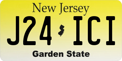 NJ license plate J24ICI