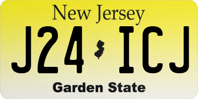 NJ license plate J24ICJ