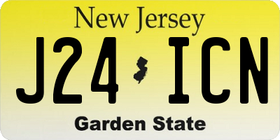 NJ license plate J24ICN