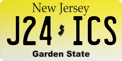 NJ license plate J24ICS