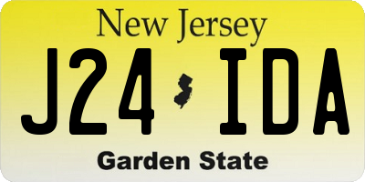 NJ license plate J24IDA
