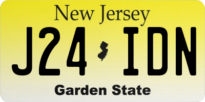 NJ license plate J24IDN