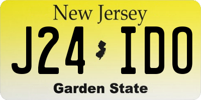NJ license plate J24IDO