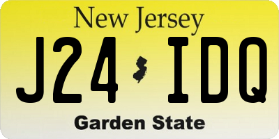 NJ license plate J24IDQ