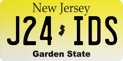 NJ license plate J24IDS