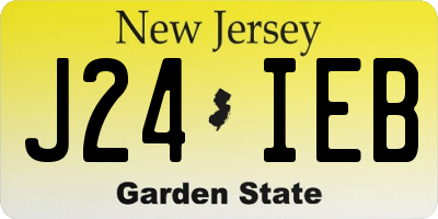 NJ license plate J24IEB