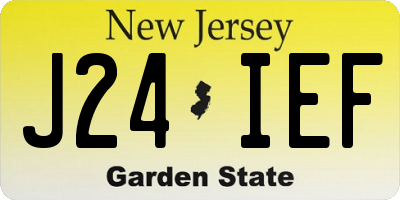 NJ license plate J24IEF