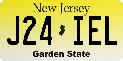 NJ license plate J24IEL