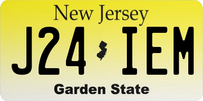 NJ license plate J24IEM