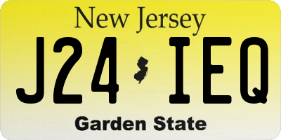 NJ license plate J24IEQ