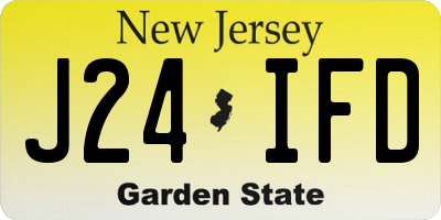 NJ license plate J24IFD