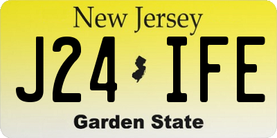 NJ license plate J24IFE