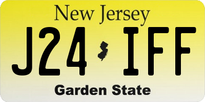 NJ license plate J24IFF