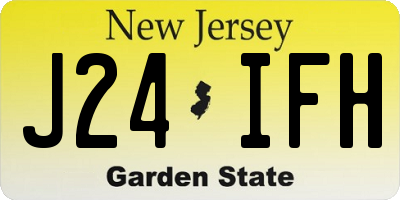 NJ license plate J24IFH