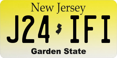 NJ license plate J24IFI