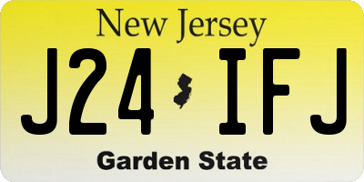 NJ license plate J24IFJ