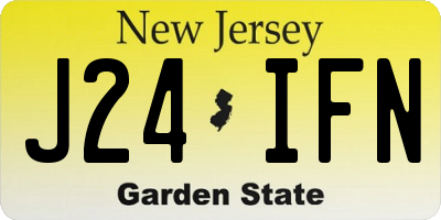 NJ license plate J24IFN
