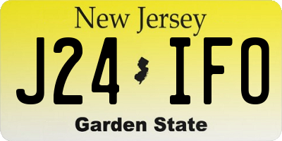 NJ license plate J24IFO