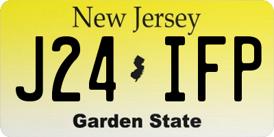 NJ license plate J24IFP