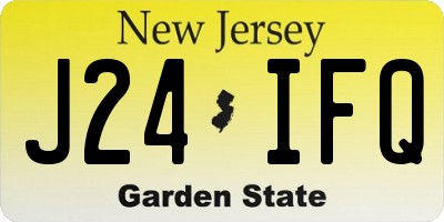 NJ license plate J24IFQ