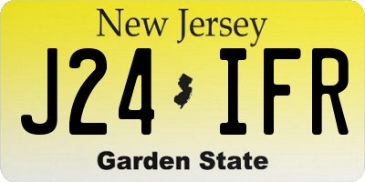 NJ license plate J24IFR