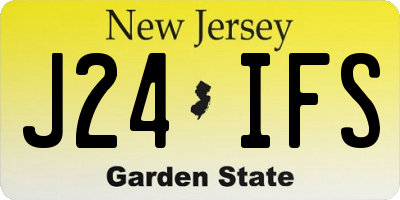 NJ license plate J24IFS