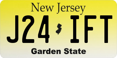 NJ license plate J24IFT