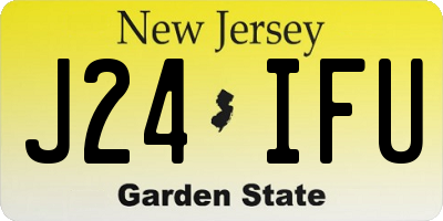 NJ license plate J24IFU