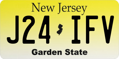 NJ license plate J24IFV