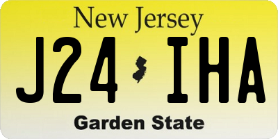 NJ license plate J24IHA